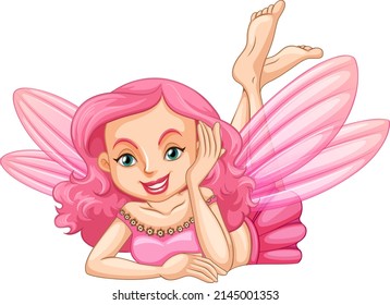 Beauty fairy on a white background illustration