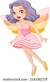 Beauty fairy on a white background illustration