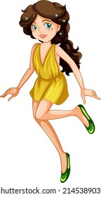 Beauty fairy on a white background illustration
