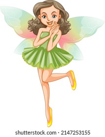 Beauty fairy on a white background illustration