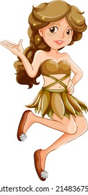 Beauty fairy on a white background illustration