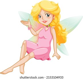 Beauty fairy on a white background illustration