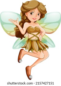 Beauty fairy on a white background illustration