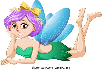 Beauty fairy on a white background illustration