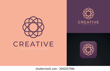 Beauty and fashion brand identity vector logo template 