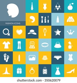  Beauty and Fashion Icon Set