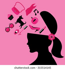 Beauty Fashion and Lady Lifestyle Vector and Icon