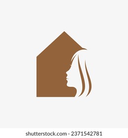 Beauty fashion logo design for woman salon with creative elements
