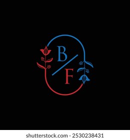 Beauty And Fashion Logo With Letter BF