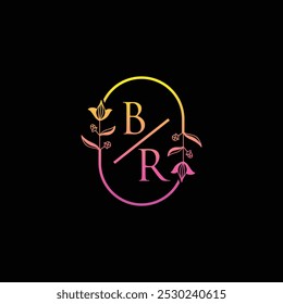 Beauty And Fashion Logo With Letter BR