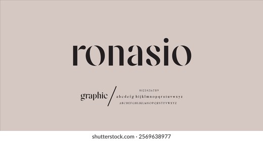 Beauty fashion Luxury font alphabet logo.