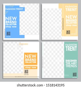 Beauty and Fashion Social Media Banner. Square Vector Banner.
