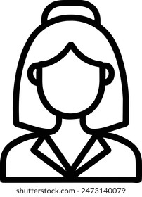 Beauty fashion woman face icon