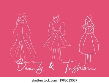Beauty and fashion for women, attractive design for model magazine 