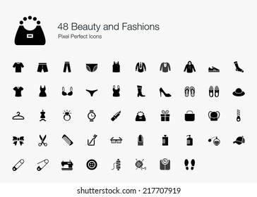 Beauty and Fashions Pixel Perfect Icons