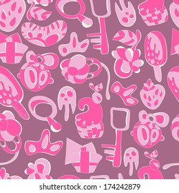 Beauty and fashion.Vector background with fashion. Seamless pattern can be used for wallpapers, web page background,surface textures.