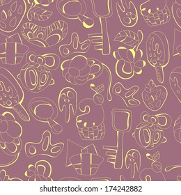 Beauty and fashion.Vector background with fashion. Seamless pattern can be used for wallpapers, web page background,surface textures.