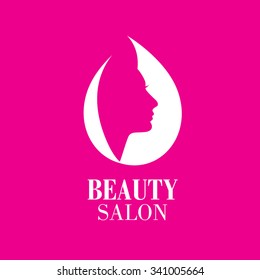 Beauty Female Face Logo Design.Cosmetic salon logo design. Creative Woman Face Vector