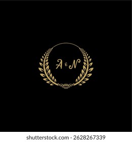 Beauty and feminine vector initial logo handwriting logo of initial floral and botanical with creative template for any company or business