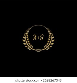 Beauty and feminine vector initial logo handwriting logo of initial floral and botanical with creative template for any company or business