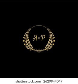 Beauty and feminine vector initial logo handwriting logo of initial floral and botanical with creative template for any company or business