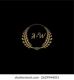 Beauty and feminine vector initial logo handwriting logo of initial floral and botanical with creative template for any company or business