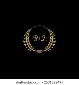 Beauty and feminine vector initial logo handwriting logo of initial floral and botanical with creative template for any company or business