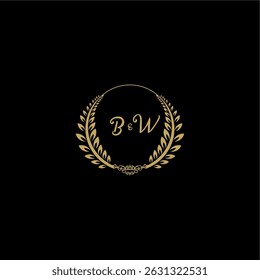 Beauty and feminine vector initial logo handwriting logo of initial floral and botanical with creative template for any company or business