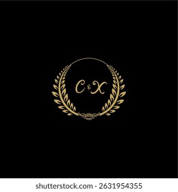 Beauty and feminine vector initial logo handwriting logo of initial floral and botanical with creative template for any company or business