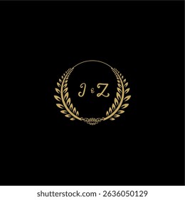 Beauty and feminine vector initial logo handwriting logo of initial floral and botanical with creative template for any company or business