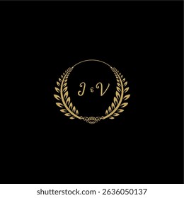 Beauty and feminine vector initial logo handwriting logo of initial floral and botanical with creative template for any company or business