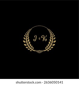 Beauty and feminine vector initial logo handwriting logo of initial floral and botanical with creative template for any company or business