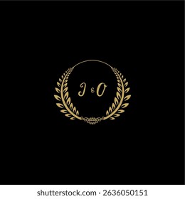 Beauty and feminine vector initial logo handwriting logo of initial floral and botanical with creative template for any company or business