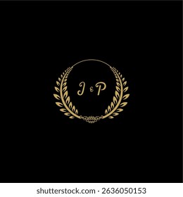 Beauty and feminine vector initial logo handwriting logo of initial floral and botanical with creative template for any company or business