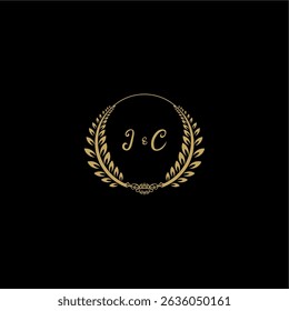 Beauty and feminine vector initial logo handwriting logo of initial floral and botanical with creative template for any company or business
