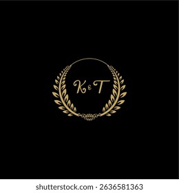 Beauty and feminine vector initial logo handwriting logo of initial floral and botanical with creative template for any company or business