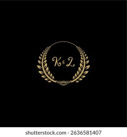 Beauty and feminine vector initial logo handwriting logo of initial floral and botanical with creative template for any company or business
