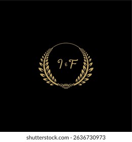 Beauty and feminine vector initial logo handwriting logo of initial floral and botanical with creative template for any company or business