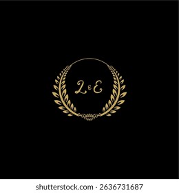 Beauty and feminine vector initial logo handwriting logo of initial floral and botanical with creative template for any company or business