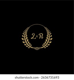 Beauty and feminine vector initial logo handwriting logo of initial floral and botanical with creative template for any company or business