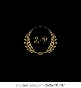 Beauty and feminine vector initial logo handwriting logo of initial floral and botanical with creative template for any company or business