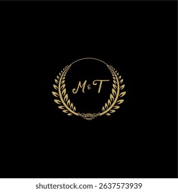 Beauty and feminine vector initial logo handwriting logo of initial floral and botanical with creative template for any company or business