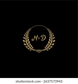 Beauty and feminine vector initial logo handwriting logo of initial floral and botanical with creative template for any company or business