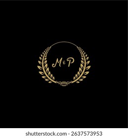 Beauty and feminine vector initial logo handwriting logo of initial floral and botanical with creative template for any company or business
