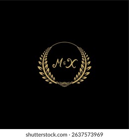 Beauty and feminine vector initial logo handwriting logo of initial floral and botanical with creative template for any company or business