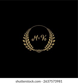 Beauty and feminine vector initial logo handwriting logo of initial floral and botanical with creative template for any company or business