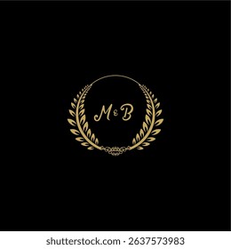 Beauty and feminine vector initial logo handwriting logo of initial floral and botanical with creative template for any company or business