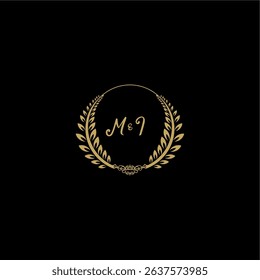Beauty and feminine vector initial logo handwriting logo of initial floral and botanical with creative template for any company or business