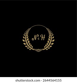 Beauty and feminine vector initial logo handwriting logo of initial floral and botanical with creative template for any company or business