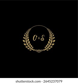 Beauty and feminine vector initial logo handwriting logo of initial floral and botanical with creative template for any company or business